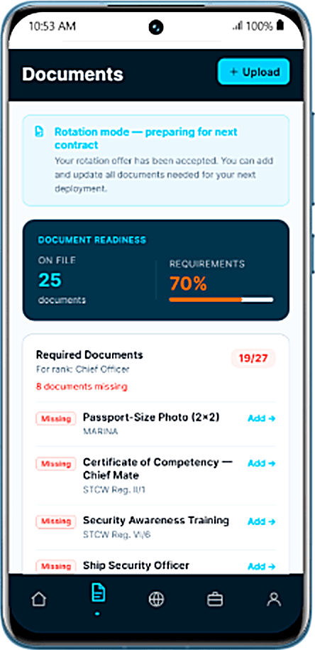 Seafarr documents vault